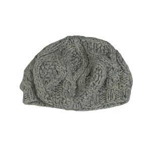 Merona Womens Chunky Knit Beanie White Blue